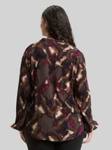 TOM TAILOR Damen Plus Size - Bluse mit Muster, braun, Gemustert – Bild 5