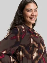 TOM TAILOR Damen Plus Size - Bluse mit Muster, braun, Gemustert – Bild 6