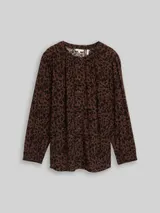 TOM TAILOR Damen Plus Size - Bluse mit Leo-Print, braun, Animalprint – Bild 3