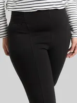 TOM TAILOR Damen Plus Size - Treggings Hose mit elastischem Bund, schwarz, Uni – Bild 6