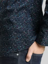 TOM TAILOR Herren Fitted Hemd mit Muster, blau, Gemustert – Bild 6