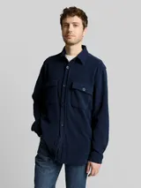 TOM TAILOR Herren Overshirt mit Taschen, blau, Uni – Bild 4