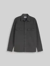 TOM TAILOR Herren Overshirt im Washed-Look, schwarz, Uni – Bild 3