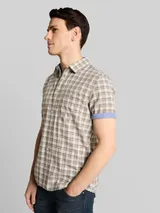 TOM TAILOR Herren Regular Fit Kurzarmhemd mit Karomuster, grün, Kariert – Bild 6