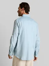 TOM TAILOR Herren Regular Fit Hemd mit Turn-Up-Funktion, blau, Fischgrät – Bild 5