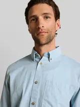 TOM TAILOR Herren Regular Fit Hemd mit Turn-Up-Funktion, blau, Fischgrät – Bild 6