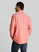 TOM TAILOR Herren Regular Fit Hemd mit Turn-Up-Funktion, orange, Fischgrät – Bild 5