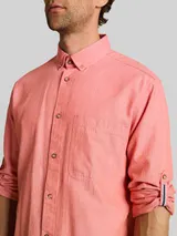 TOM TAILOR Herren Regular Fit Hemd mit Turn-Up-Funktion, orange, Fischgrät – Bild 6