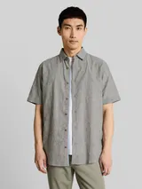 TOM TAILOR Herren Regular Fit Kurzarmhemd mit Leinenanteil, grün, Uni – Bild 4