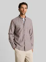 TOM TAILOR Herren Regular Fit Hemd mit Leinenanteil, braun, Uni – Bild 4