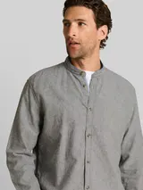 TOM TAILOR Herren Regular Fit Hemd mit Leinenanteil, grün, Uni – Bild 6