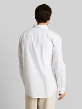 TOM TAILOR Herren Regular Fit Hemd mit Leinenanteil, weiß, Uni – Bild 5