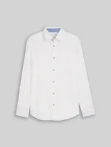 TOM TAILOR Herren Regular Fit Hemd mit Leinenanteil, weiß, Uni – Bild 3
