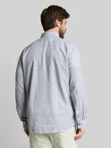 TOM TAILOR Herren Regular Fit Hemd mit Leinenanteil, weiß, Gestreift – Bild 5
