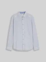TOM TAILOR Herren Regular Fit Hemd mit Leinenanteil, weiß, Gestreift – Bild 3