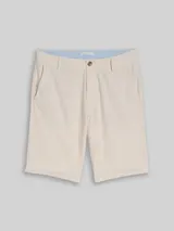 TOM TAILOR Herren TTREGULAR Chino Shorts mit Leinenanteil, beige, Meliert – Bild 3