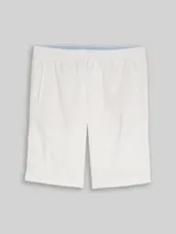 TOM TAILOR Herren TTREGULAR Shorts mit Leinenanteil, weiß, Uni – Bild 3