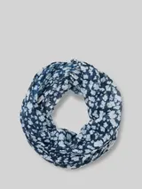 TOM TAILOR Damen Loop-Schal mit Muster, blau, Gemustert – Bild 3