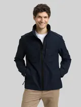 TOM TAILOR Herren Übergangsjacke aus wasserabweisendem Material, blau, Uni – Bild 4