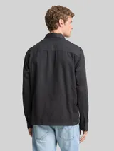 TOM TAILOR DENIM Herren Overshirt mit Reißverschluss, grau, Uni – Bild 5