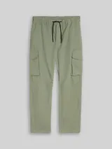 TOM TAILOR DENIM Herren TTLOOSE Cargo Hose aus Baumwolle, grün, Uni – Bild 3