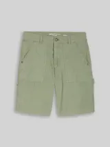 TOM TAILOR DENIM Herren TTLOOSE Carpenter-Shorts, grün, Uni – Bild 3