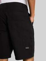TOM TAILOR DENIM Herren TTLOOSE Carpenter-Shorts, schwarz, Uni – Bild 6