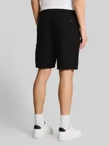 TOM TAILOR DENIM Herren TTRELAXED Shorts mit Leinenanteil, schwarz, Uni – Bild 5