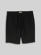 TOM TAILOR DENIM Herren TTRELAXED Shorts mit Leinenanteil, schwarz, Uni – Bild 3