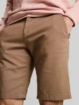 TOM TAILOR Herren TTSLIM Chino Shorts, braun, Uni – Bild 6