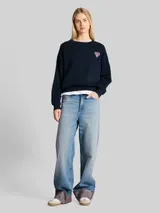 TOM TAILOR DENIM Damen TTLINOU WIDE Jeans mit Turn-Up, blau, Uni – Bild 4