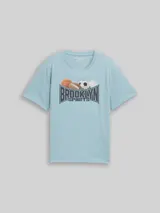 TOM TAILOR Jungen Oversize T-Shirt mit Foto-Print, blau, Uni – Bild 3
