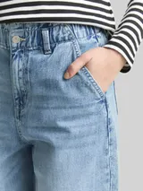 TOM TAILOR DENIM Damen TTADEA BARREL Jeans, blau, Uni – Bild 6