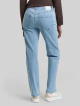 TOM TAILOR DENIM Damen TTELLA STRAIGHT Jeans, blau, Uni – Bild 5