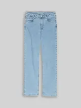 TOM TAILOR DENIM Damen TTELLA STRAIGHT Jeans, blau, Uni – Bild 3