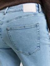 TOM TAILOR DENIM Damen TTELLA STRAIGHT Jeans, blau, Uni – Bild 6