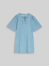 TOM TAILOR DENIM Damen Mini-Jeanskleid mit Eingriffstaschen, blau, Uni – Bild 3