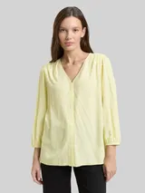 TOM TAILOR Damen Bluse aus Viskose, gelb, Uni – Bild 4