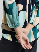 TOM TAILOR Damen Bluse aus Viskose, grün, Gemustert – Bild 6