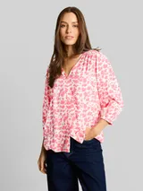 TOM TAILOR Damen Bluse aus Viskose, rosa, Gemustert – Bild 4