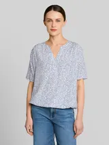 TOM TAILOR Damen Bluse mit Muster, weiß, Gemustert – Bild 4