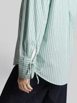 TOM TAILOR Damen Oversize Hemdbluse mit Herz-Stickerei, blau, Gestreift – Bild 6