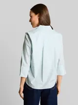 TOM TAILOR Damen Popeline Hemdbluse mit 3/4-Arm, grün, Gestreift – Bild 5