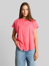 TOM TAILOR Damen Loose Fit Bluse, rosa, Uni – Bild 4
