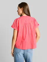 TOM TAILOR Damen Loose Fit Bluse, rosa, Uni – Bild 5