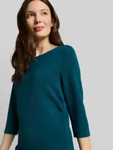 TOM TAILOR Damen Kleid mit Raffungen, grün, Uni – Bild 6