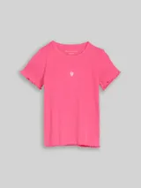 TOM TAILOR Mädchen T-Shirt mit Stickerei, rosa, Uni – Bild 3