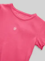 TOM TAILOR Mädchen T-Shirt mit Stickerei, rosa, Uni – Bild 4