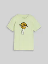 TOM TAILOR Jungen T-Shirt mit Wendepailletten, grün, Uni – Bild 3