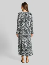 TOM TAILOR Damen Crinkle Midi-Kleid mit Muster, blau, Gemustert – Bild 5